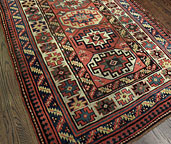 Antique kazak, moghan Rug - # 8473