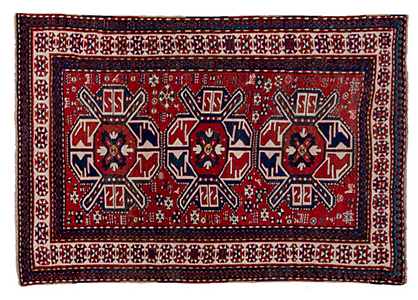 Antique kazak Rug - # 55571