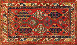 Antique kazak Rug - # 9385