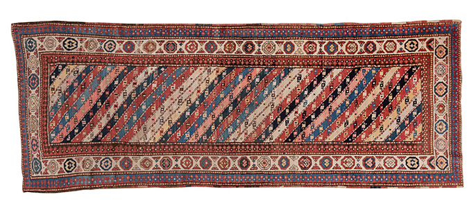 Antique kazak Runner - # 56835