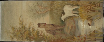 Antique needlepoint Runner - # 41896