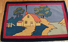 Vintage hooked Rug - # 4634