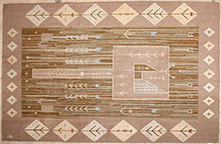 Vintage swedish kilim Rug - # 54340